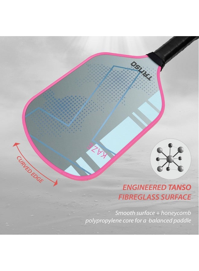 TANSO Kaze Fiberglass Pickleball Paddle with Free Full Pickleball Paddle Cover (220 Grams, 415mm, Fiberglass Surface Pickleball Paddle with Polypropylene Honeycomb Core) (Pink) - Image 3