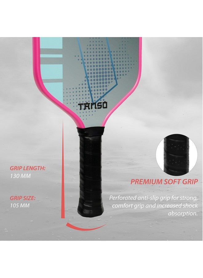 TANSO Kaze Fiberglass Pickleball Paddle with Free Full Pickleball Paddle Cover (220 Grams, 415mm, Fiberglass Surface Pickleball Paddle with Polypropylene Honeycomb Core) (Pink) - Image 4