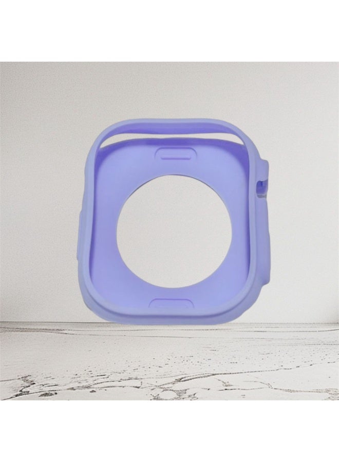 Case For HK8 PRO MAX Ultra 49mm Shockproof TPU Soft Silicone Bumper Case Lavnder Colour. - Image 4