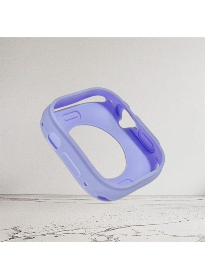 Case For HK8 PRO MAX Ultra 49mm Shockproof TPU Soft Silicone Bumper Case Lavnder Colour. - Image 3