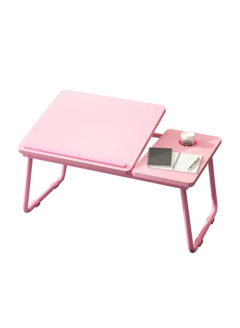 Huitich Wood Multi Purpose- Adjustable Laptop Desk For Study And Reading With Foldable Non Slip Legs Pink - Image 3