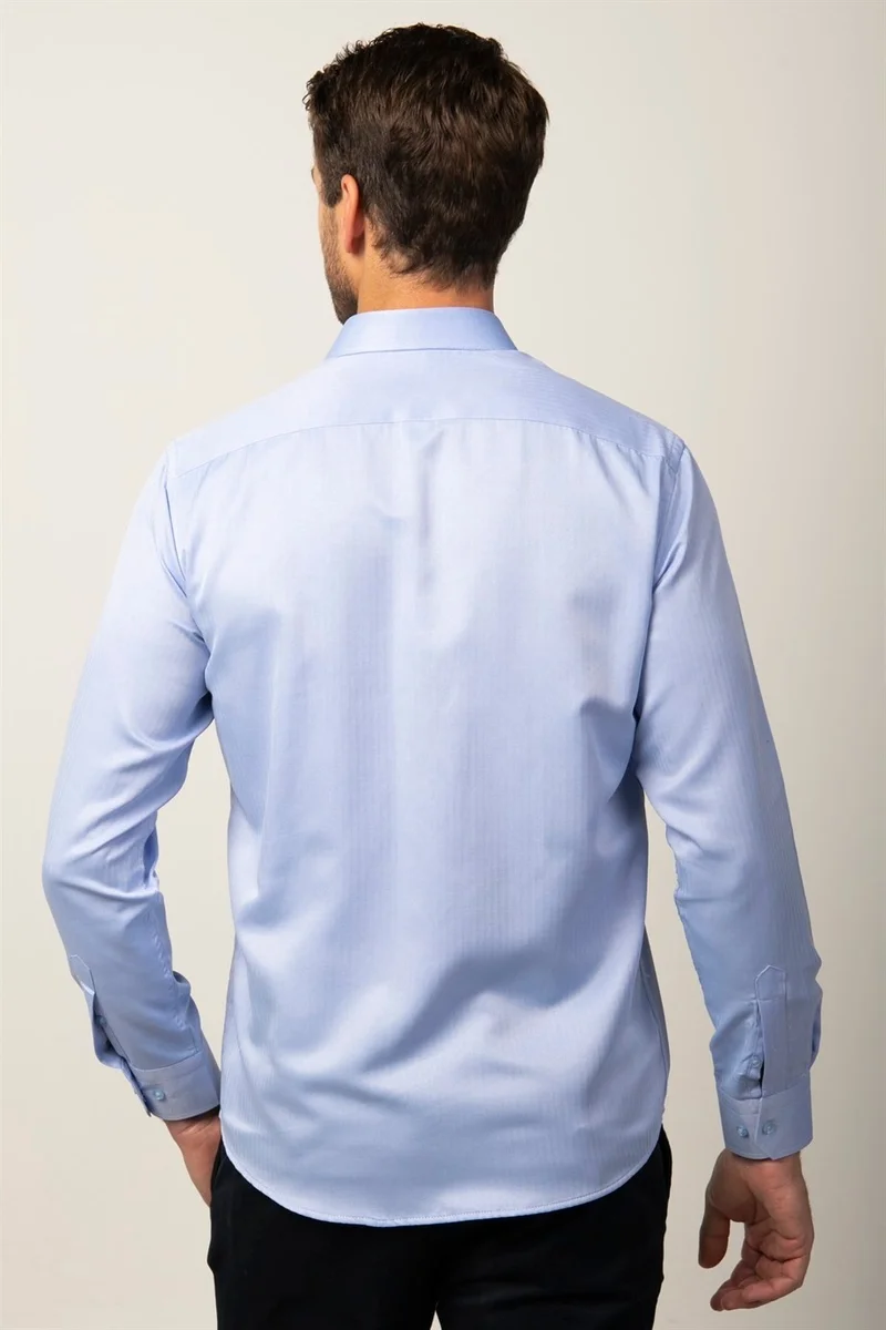 Tudors Classic Fit Long Sleeve Dobby Piping Men's Shirt