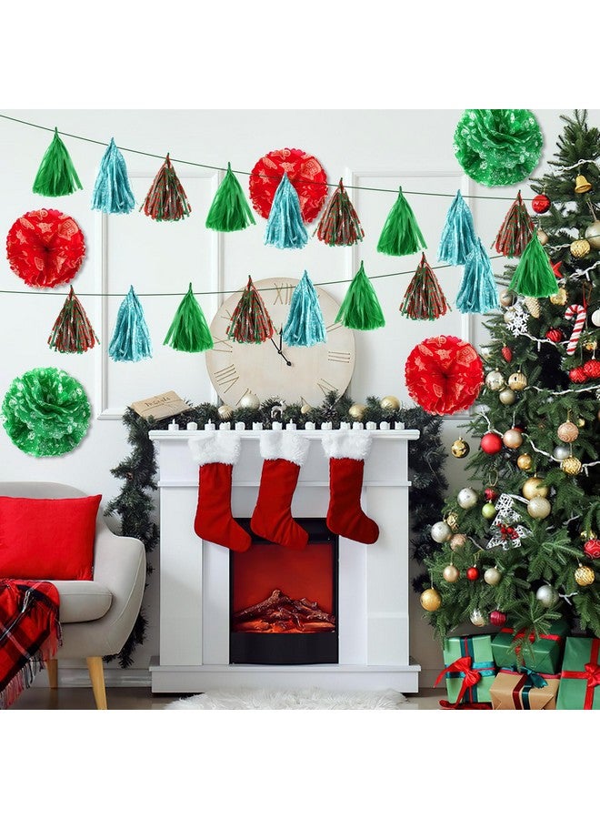 SANNIX 120 Sheets Christmas Tissue Paper 20 X 20 Inches 12 Patterns Red Green Gift Wrapping Paper Holiday Tissue Paper For Gift Wrapping Diy Crafts Xmas Christmas Party Decoration - Image 2