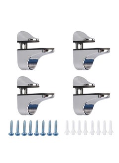 Excefore Glass Shelf Bracket, Duckbill Clip Shelf Bracket, Adjustable Glass Shelf Bracket, 4 Pcs Adjustable Wood/Glass Shelf Bracket, for 2-23mm Thickness Shelf Glass Shelf  - Image 1