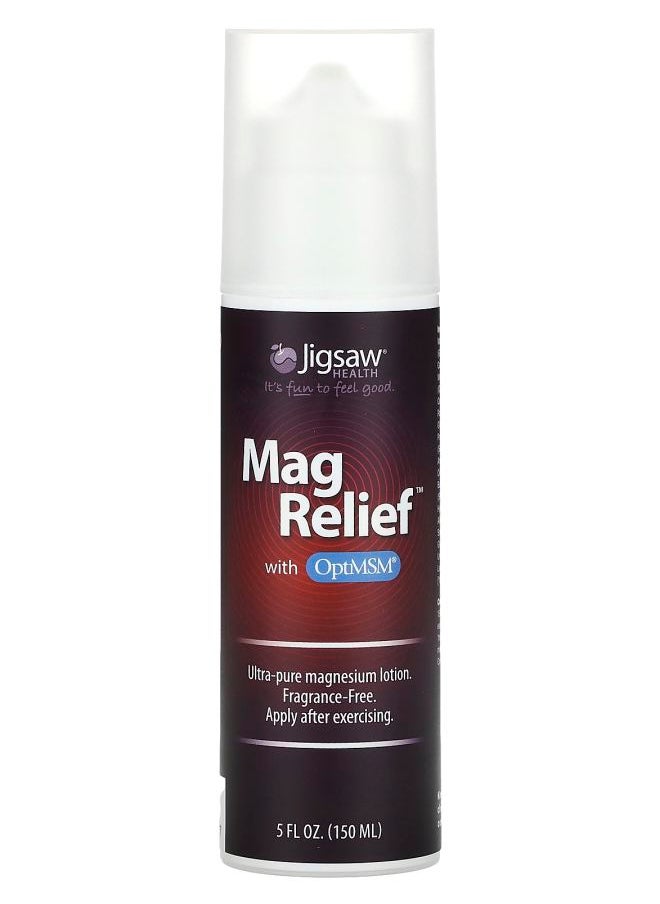 Jigsaw Health Mag Relief with OptiMSM Fragrance-Free 5 fl oz (150 ml) 