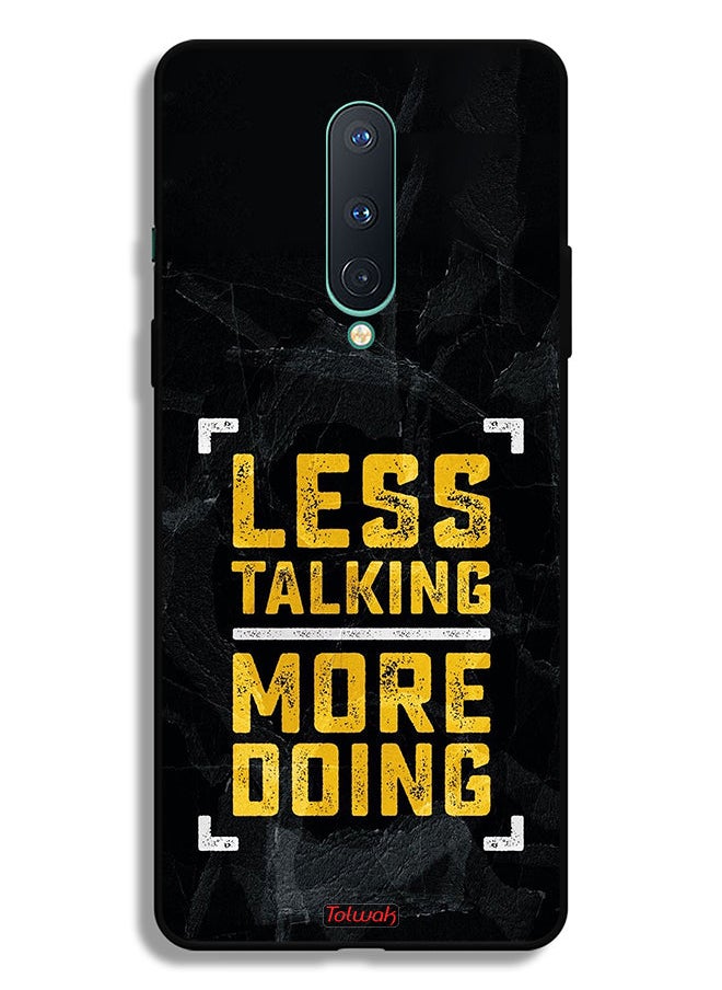 Tolwak - OnePlus 8 5G Protective Case Cover Less Talking More Doing - Image 1