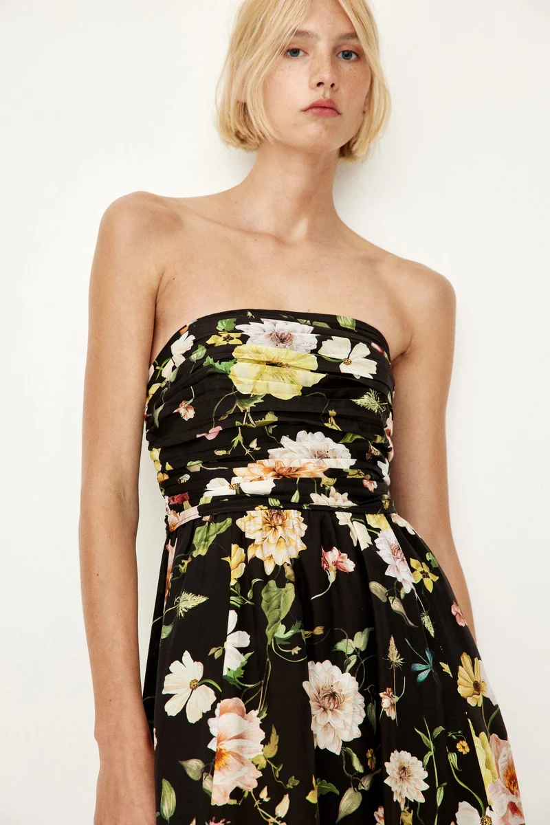 H&M Pleated bandeau dress