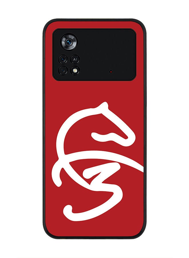 Stylizedd Rugged Black edge case for Poco M4 Pro 4G Slim fit Soft Case Flexible Rubber Edges Anti Drop TPU Gel Thin Cover -  Faz3 Style Red - Image 1