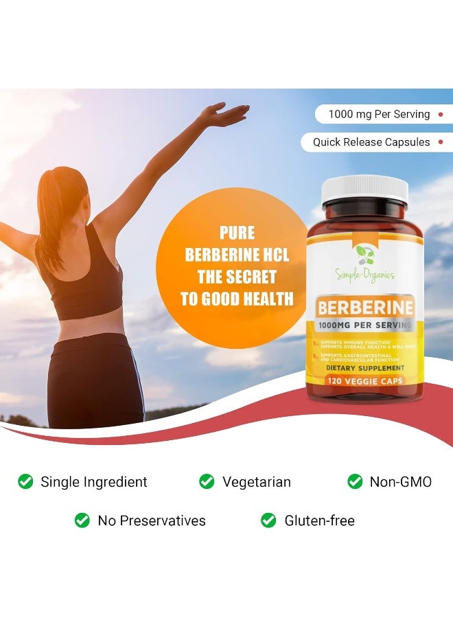 سيمبل-اورجانيكس سيمبل أورجانيكس، بربارين، 500 مجم، 120 كبسولة - Image 3