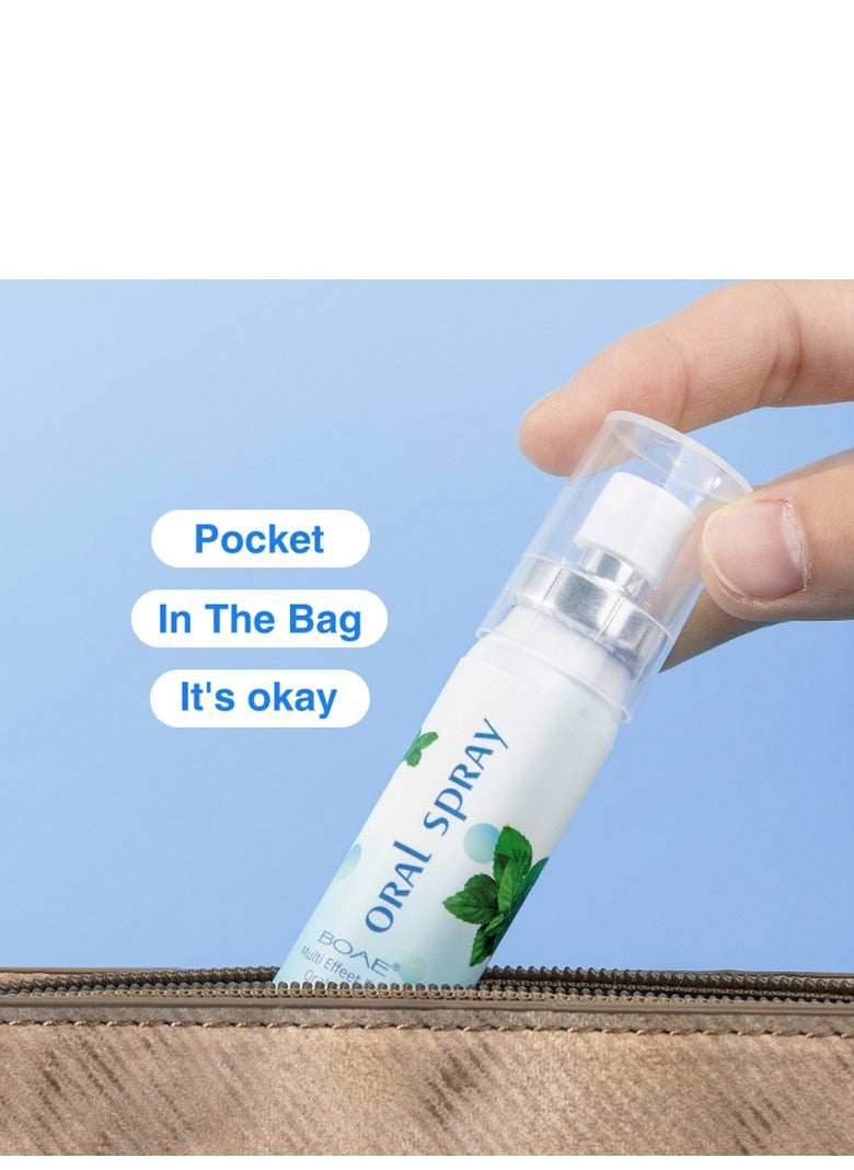 Mint - Multi Effect Fresh Oral Spray 20ml, Bad Breath Treatment for Adults, White Peach Flavor Mouth Freshener, Effective Mouth Spray, Breath Freshener Spray, Oral Care Spray, Mouth Healthy Care - Image 1