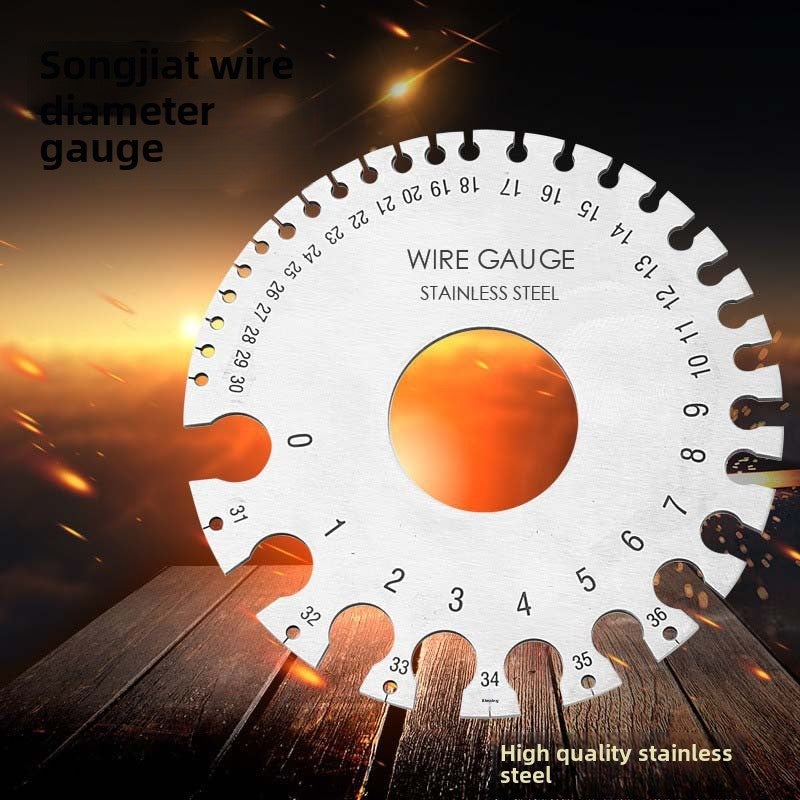 Stainless steel American standard wire diameter gauge template weld inspection gauge thickness gauge wire wire welding gauge(Square wire diameter gauge-) - Image 3