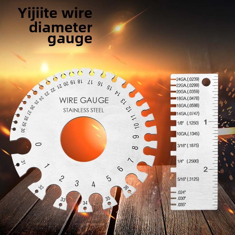 Stainless steel American standard wire diameter gauge template weld inspection gauge thickness gauge wire wire welding gauge(Square wire diameter gauge-) - Image 1