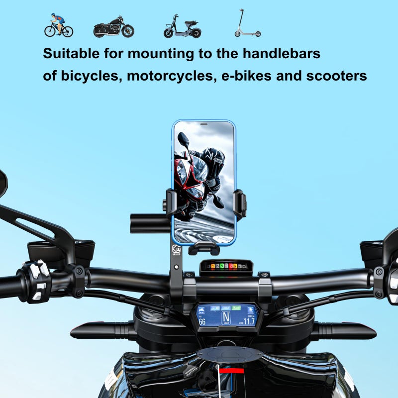 BRCOVAN Aluminum Alloy Handlebar Extender Extensions with 4'' Long Cross Bar, Fit Handlebars 0.875'' / 1'' / 1.125'' / 1.26'' in Diameter, for Bike Bicycle Motorcycle Scooter ATV - Image 5