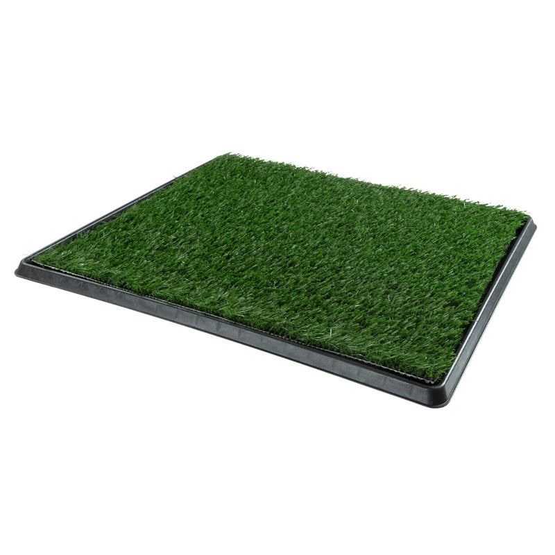 Artificial Grass Puppy Pee Pad for Dogs and Small Pets 20x25 Reusable 4Layer Training Potty Pad with Tray Dog House and Pet Supplies by PETMAKER