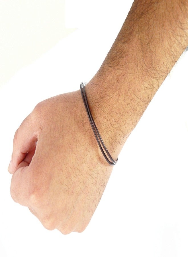 Neptune Giftware Dark Brown Leather Cord Bracelet Leather Wristband Surf Wristband Bracelet - Image 3