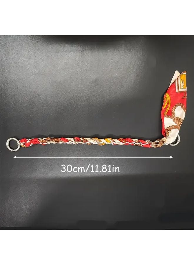 Brown Polyester Braided Chain Handle For Wallet Bag Phone DIY Craft Decoration - Image 4