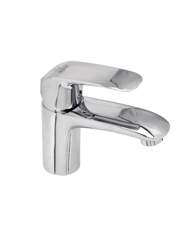 REEF Modern Bathroom Basin Mixer Tap – Chrome Finish, Single Lever – MIXER IRIS-01 (CHN-RF-WBM-IS01) - Image 1