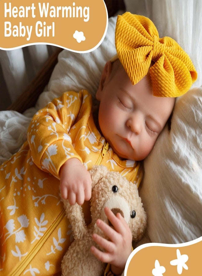 ADFO Lifelike Reborn Baby Dolls, 20 inch Realistic Newborn Real Life Baby Girl Dolls Soft Full Body Vinyl Girl Baby Dolls with Clothes and Toy Gift for Kids Age 3+ - Image 4