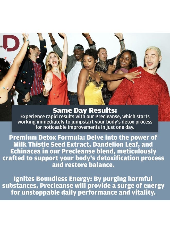 Detoxify - Pre Cleanse One Day Detox Capsules with Milk Thistle and Dandelion - Total Body Cleanse for Women and Men - Image 1