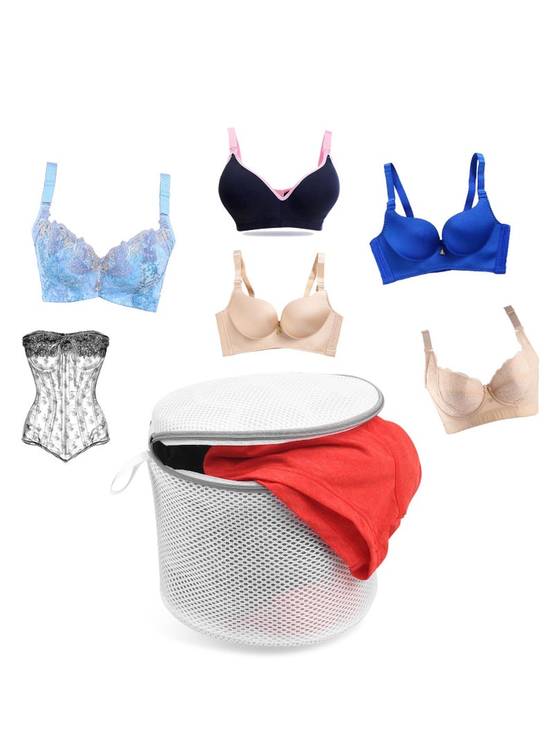 حقيبتان لغسيل حمالات الصدر ذات جودة عالية، أكياس غسيل متينة من شبكة دقيقة لحماية الملابس الداخلية، مزودة بسحاب معزز وحلقة للتعليق،尺寸 6 x 7 إنش - Image 5