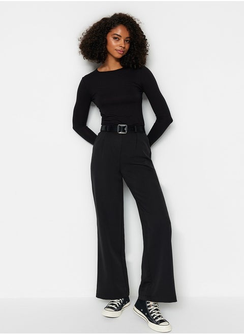 Pants - Black - Wide leg