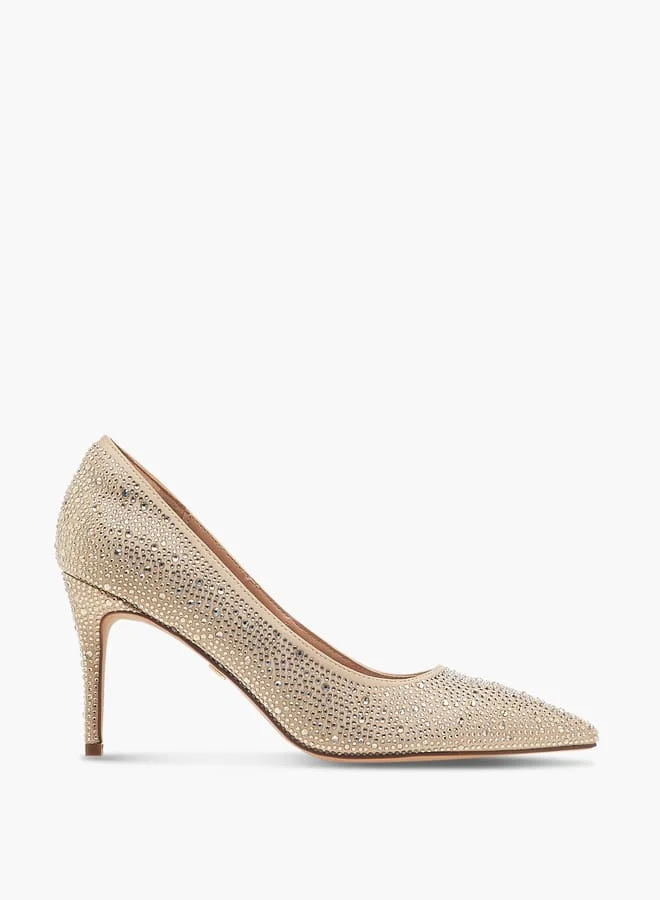 Celeste Women's Embellished Slip-On Pumps with Stiletto Heels
