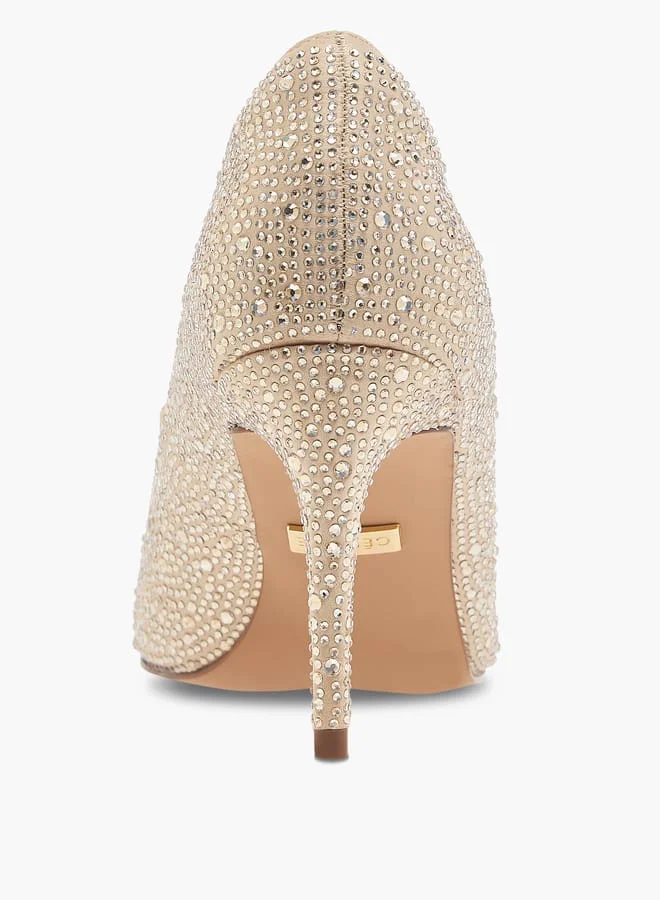 Celeste Women's Embellished Slip-On Pumps with Stiletto Heels