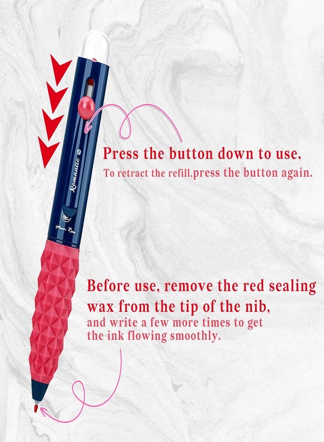 Temiary 4 Pcs Mini Retractable Gel Pens, 0.5 mm Black Ink Fine Point Pocket Size Gel Ink Pen, Aesthetic Smooth Writing Pens for Notebook Office School Supplies (Red) - Image 4