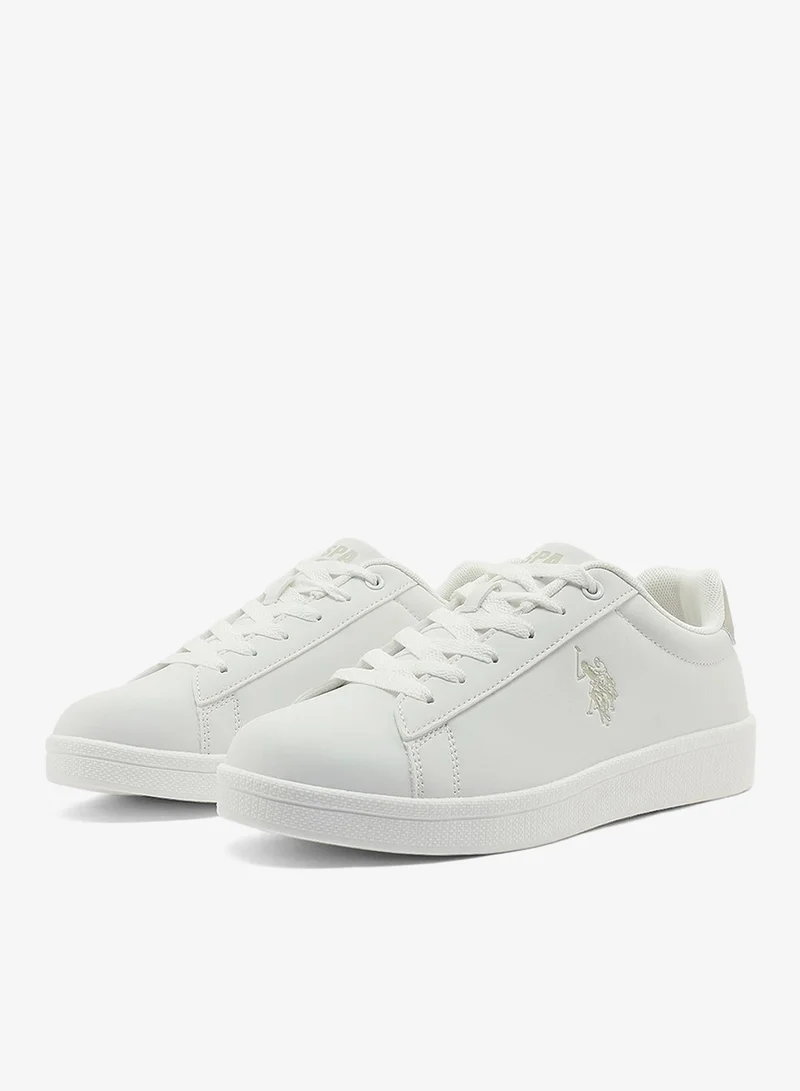 U.S. Polo Assn. white Women's White Low-Top Sneakers - Classic Style Detail for Elegant Everyday Wear for Women | Best Price UAE