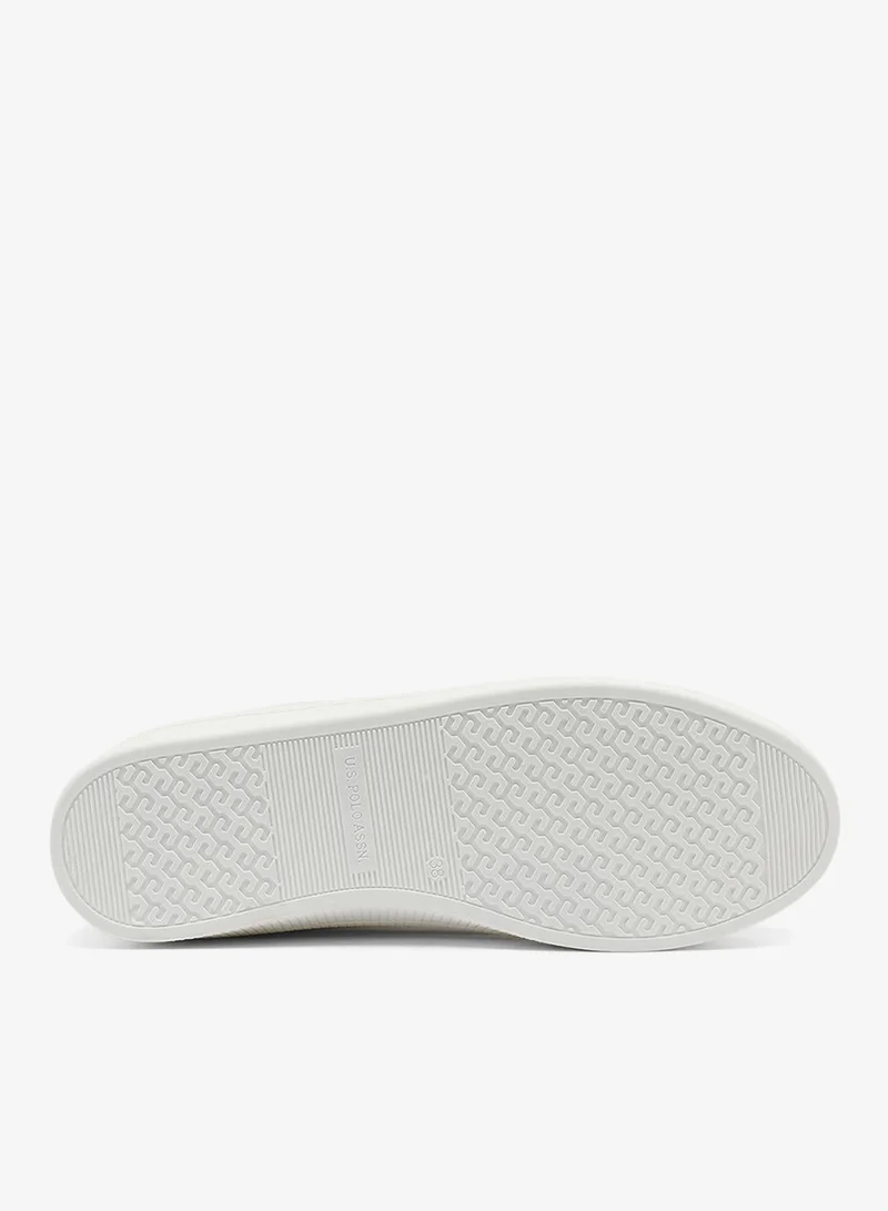 U.S. Polo Assn. white Women's White Low-Top Sneakers - Classic Style Detail for Elegant Everyday Wear for Women | Best Price UAE