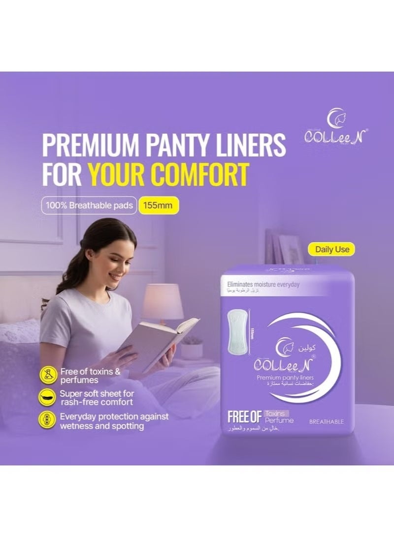 Colleen بطانات داخلية قابلة للتنفس من كولين خالية من السموم والعطور 155 مم 25 بطانة - Image 5