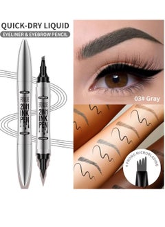 Brow and Line 2in1 Ink Pen for Eyebrow and Eyeliner Pen Waterproof Eyeliner Pencil 3D Microblading Eyebrow Tattoo Pencil 4 Fork Tip with Eyeliner Eyebrow and Black Eyeliner Pencil Dark Brown  02 - pzsku/Z0DFD54FBDC8B4ACAFDA9Z/45/_/1722501335/237158c1-6b82-411b-8a33-0c0bd8072862