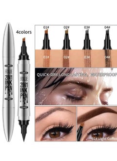 Brow and Line 2in1 Ink Pen for Eyebrow and Eyeliner Pen Waterproof Eyeliner Pencil 3D Microblading Eyebrow Tattoo Pencil 4 Fork Tip with Eyeliner Eyebrow and Black Eyeliner Pencil Dark Brown  02 - pzsku/Z0DFD54FBDC8B4ACAFDA9Z/45/_/1722501336/b46322f6-3fc0-408b-83c0-9572afe55f38