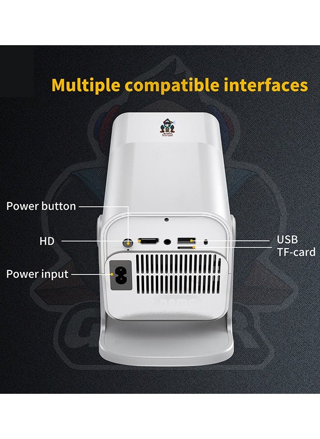 LEXIN - HCS350 Smart Portable Projector HD 1080P - Support 4K WiFi6 BT 5.4 Android 12 - Support 130 Inches - Auto Keystone Correction - Compatible With Android/iOS/TV Box/HDMI/USB/PS4/PS5 Game controller - Image 1