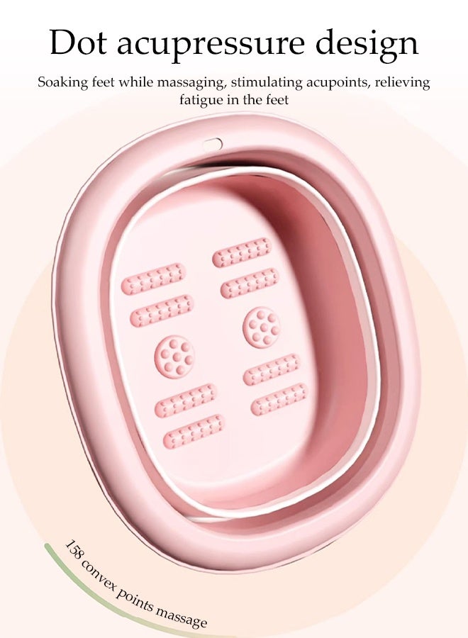 DUNISO Collapsible Foot Bath Basin with Lid, Portable Foot Soak Tub with Foot Massager, Folding Foot Tub for Soaking Feet, for Travel, Camping Washing - Image 5