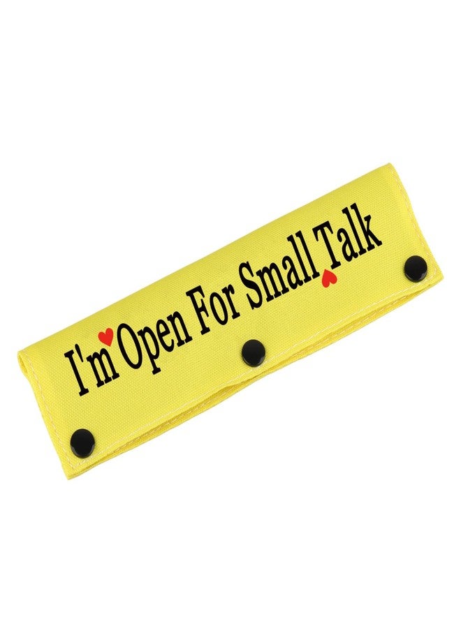 BLUPARK Funny Dog Leash Sleeve I'm Open for Small Talk Dog Leash Wrap Sleeve Pet Birthday Gift (I'm Open for Small Talk-YE Sleeve) - Image 1