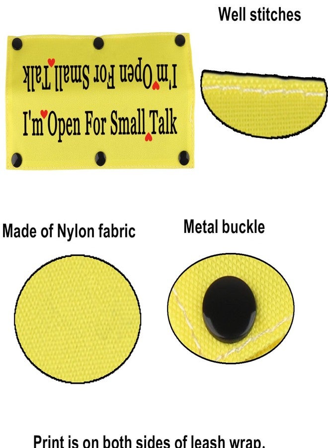 BLUPARK Funny Dog Leash Sleeve I'm Open for Small Talk Dog Leash Wrap Sleeve Pet Birthday Gift (I'm Open for Small Talk-YE Sleeve) - Image 5