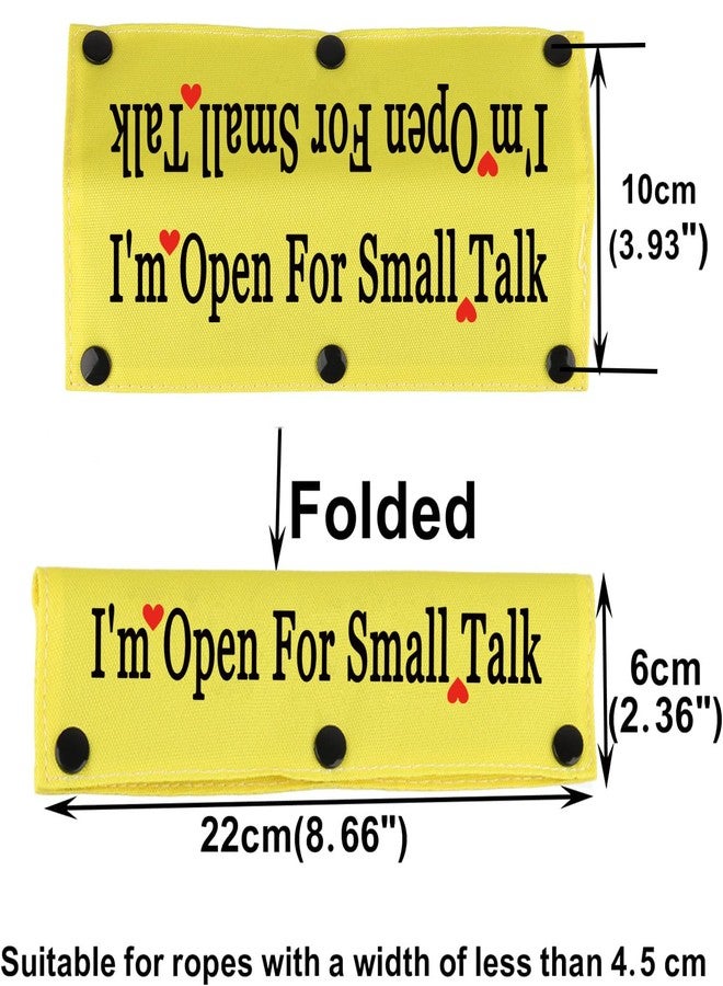 BLUPARK Funny Dog Leash Sleeve I'm Open for Small Talk Dog Leash Wrap Sleeve Pet Birthday Gift (I'm Open for Small Talk-YE Sleeve) - Image 2
