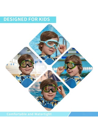 Kids Swim Goggles 2 Pack Anti-Fog Anti-UV Wide View Swimming Goggles Pool Goggles for Kids 3-15 - view 5
