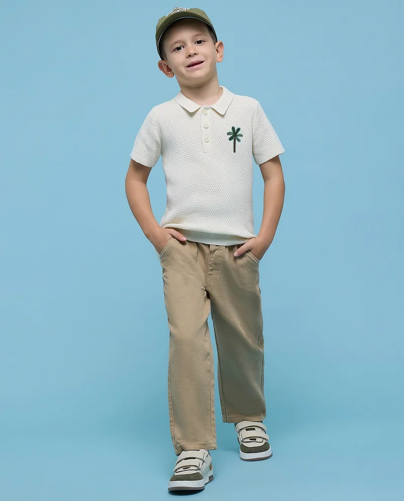 R&B Solid Casual Pants with Drawstring Waist
