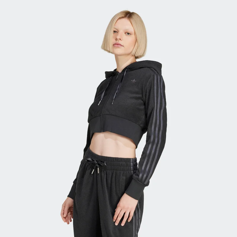 adidas ADIDAS ORIGINALS FEMME GALORE SHORT FULLZIP HOODIE