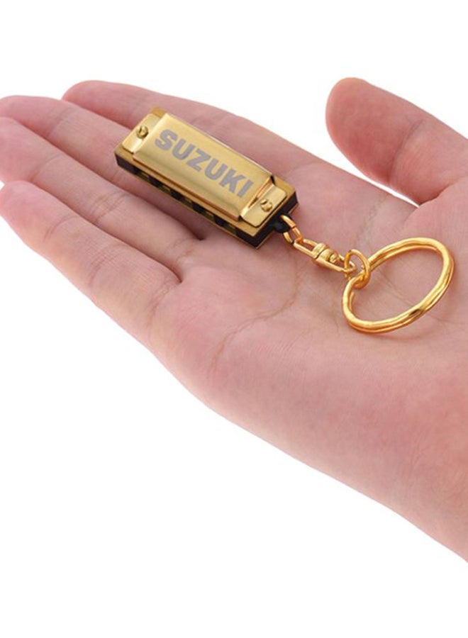 Suzuki Mini 5-Holes 10 Tone Harmonica Keychain Key - Image 5