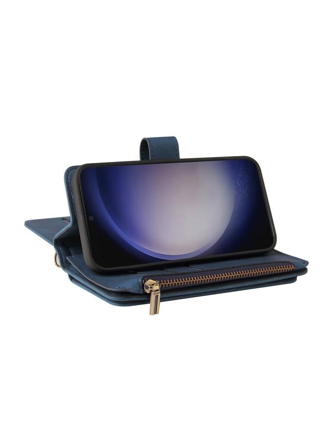 S-TOP Case For Samsung Galaxy S25 / S24 5G Skin Feel Multi Card Slots Zipper Wallet Leather Phone Case - Image 4