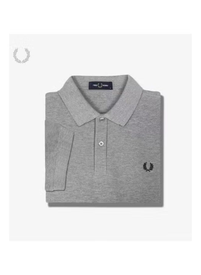 FRED PERRY Grey polo shirt, double pointed Fred Perry shirt
