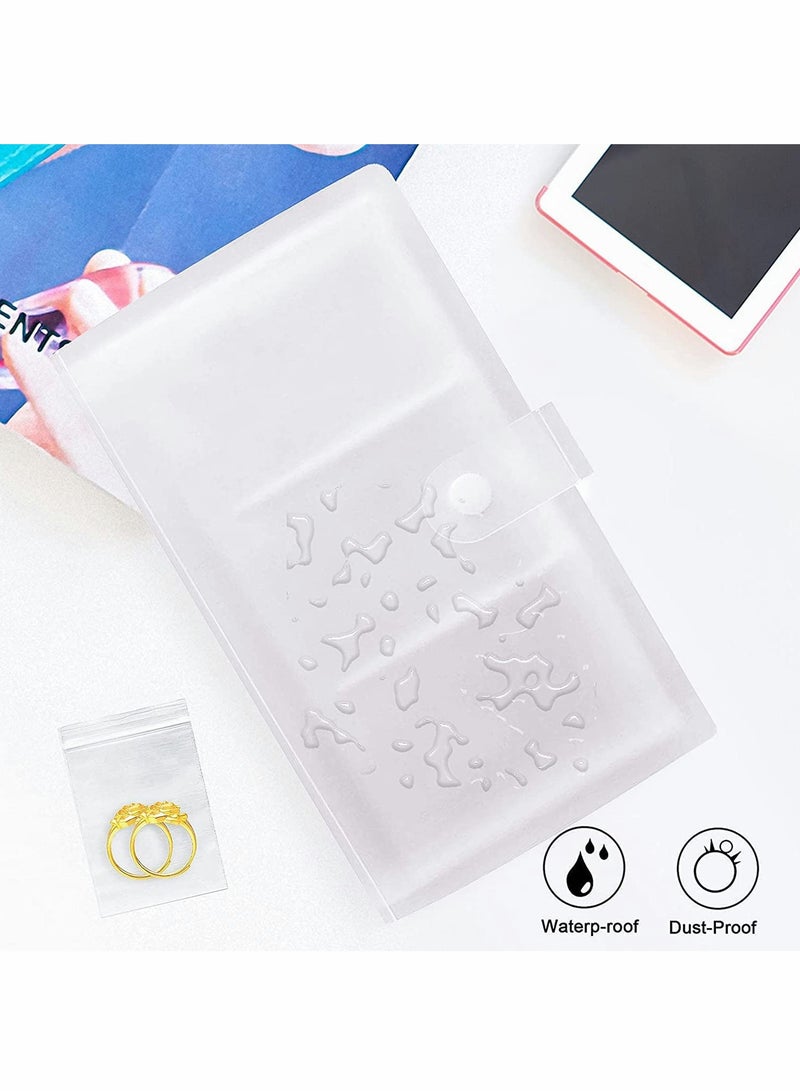 KASTWAVE Transparent Travel Jewelry Organizer84 Grids+30 Pack PVC Clear Jewelry bag - Image 3