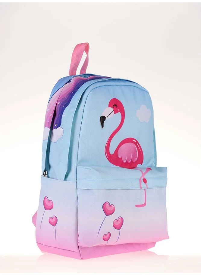 KAUKKO Layer Backpack Rainbow Flamingo K1395