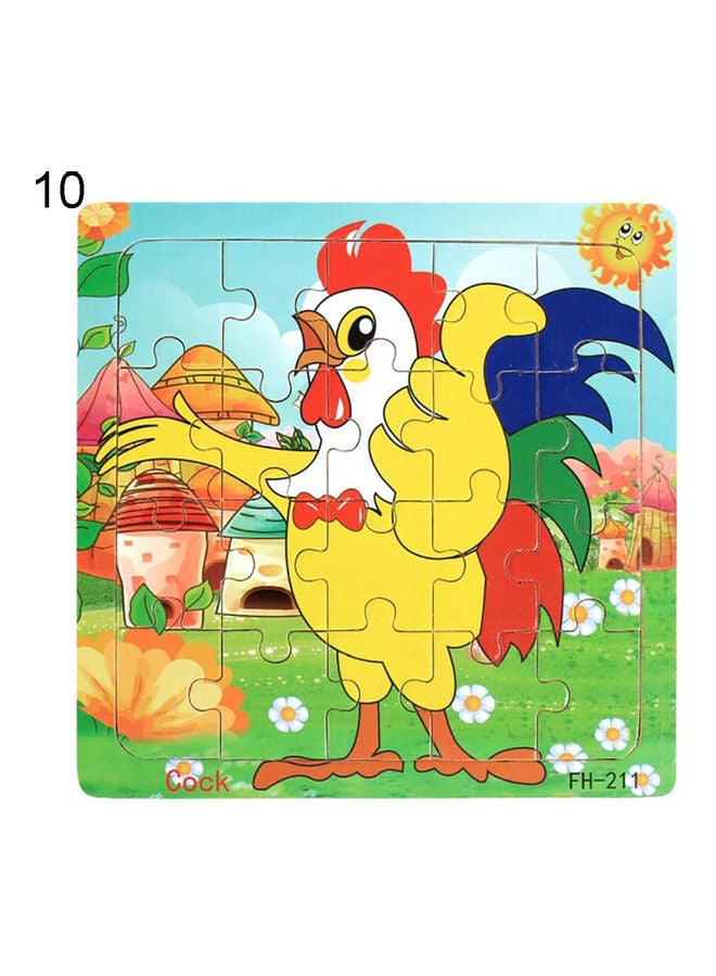 20-Piece Animal Themed Wooden Puzzle