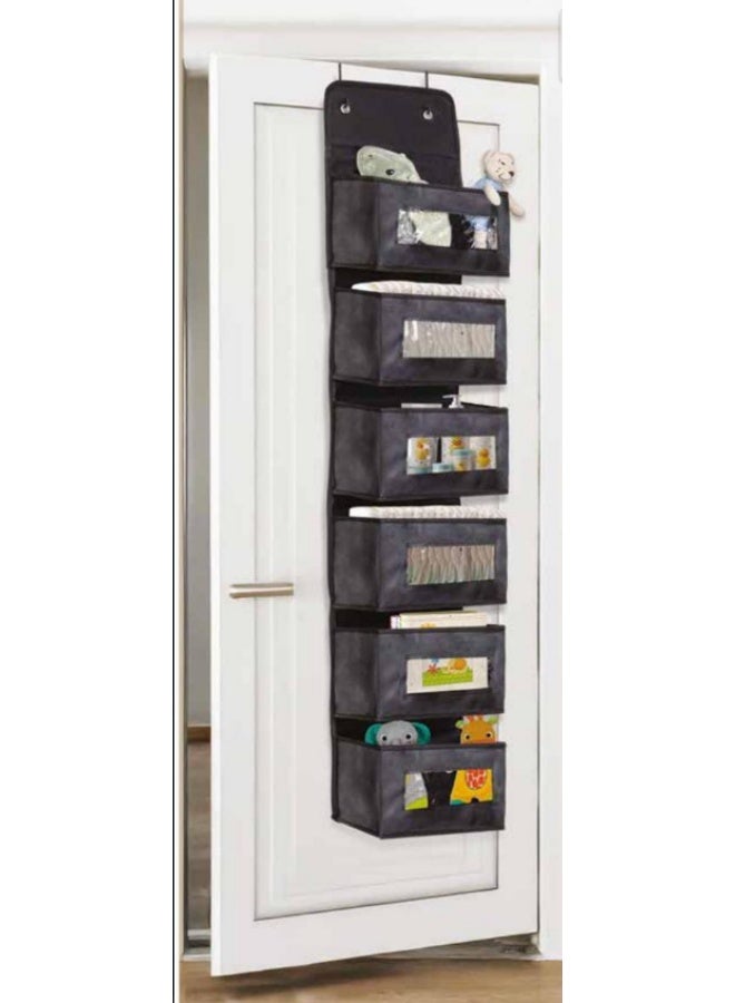 6-TIER OVER THE DOOR STORAGE  ORGANIZER / BLACK