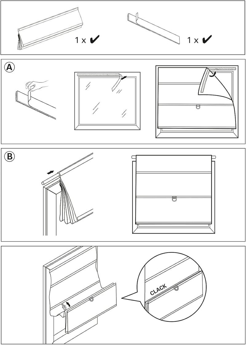 Gardinia EASYFIX Roman Blind, No Drilling Required, Magnetic, Includes Velcro Strap, Roman Curtain, Opaque, Grey - Image 5