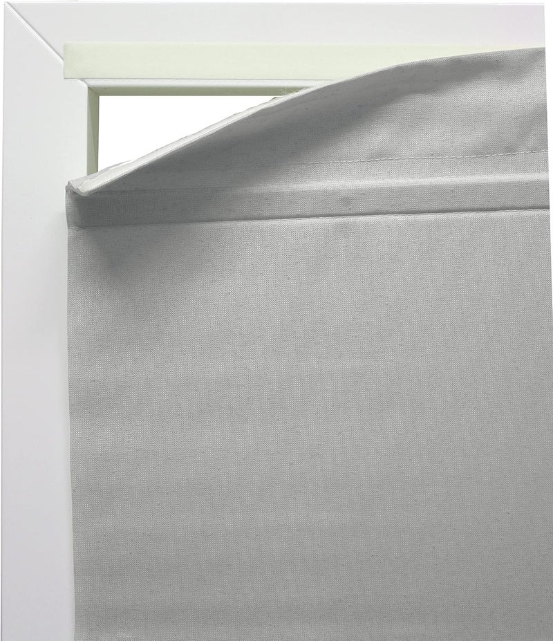 Gardinia EASYFIX Roman Blind, No Drilling Required, Magnetic, Includes Velcro Strap, Roman Curtain, Opaque, Grey - Image 3